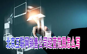 北京互聯(lián)網(wǎng)銷售公司經(jīng)營(yíng)范圍如何填寫？