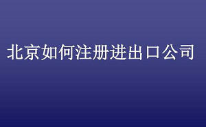 進出口公司注冊如何辦理？