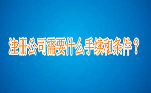 注冊公司需要什么手續和條件？
